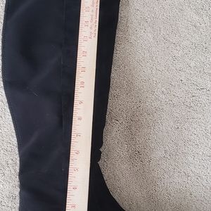 Faux suede black boots